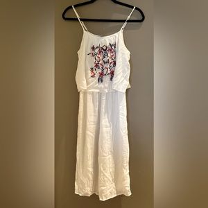 White embroidered romper
